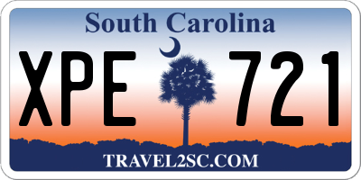 SC license plate XPE721