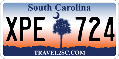 SC license plate XPE724