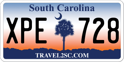 SC license plate XPE728