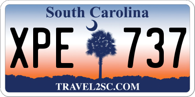 SC license plate XPE737
