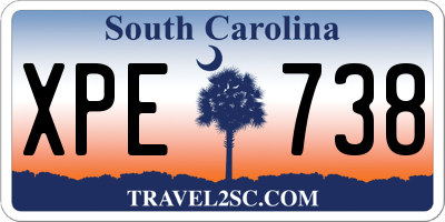 SC license plate XPE738