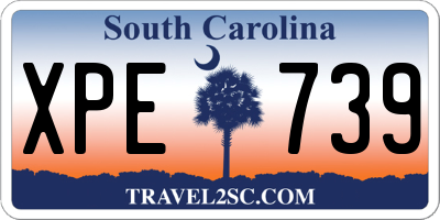 SC license plate XPE739