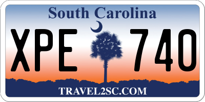 SC license plate XPE740