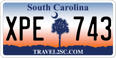 SC license plate XPE743