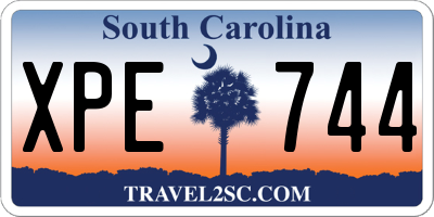 SC license plate XPE744