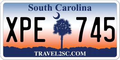 SC license plate XPE745