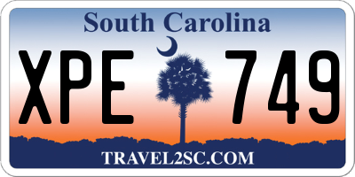 SC license plate XPE749