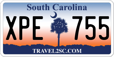 SC license plate XPE755