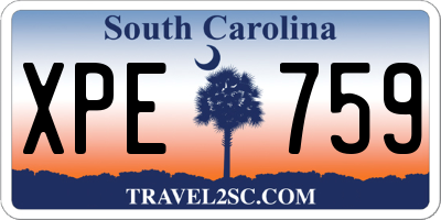 SC license plate XPE759