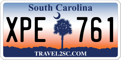 SC license plate XPE761