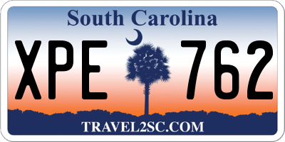 SC license plate XPE762
