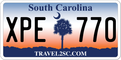SC license plate XPE770
