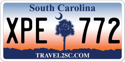 SC license plate XPE772