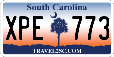 SC license plate XPE773