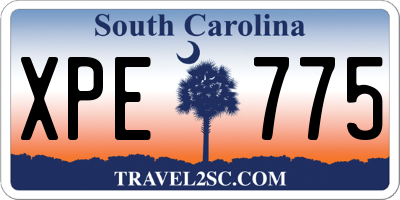 SC license plate XPE775