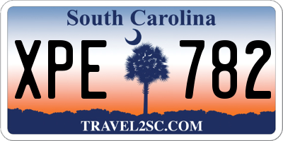 SC license plate XPE782