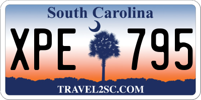 SC license plate XPE795