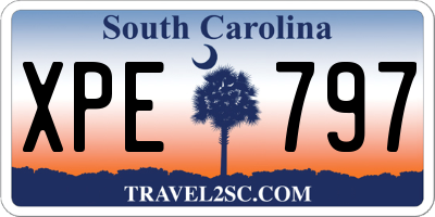 SC license plate XPE797