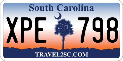 SC license plate XPE798