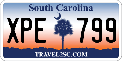 SC license plate XPE799