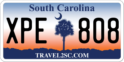 SC license plate XPE808