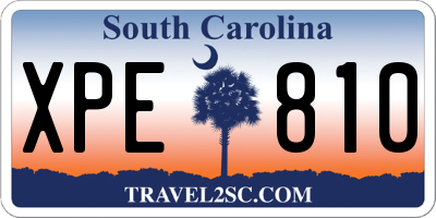 SC license plate XPE810
