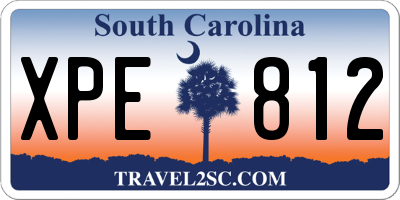 SC license plate XPE812