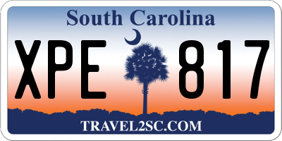 SC license plate XPE817