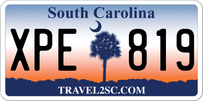 SC license plate XPE819
