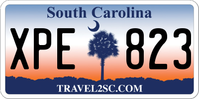 SC license plate XPE823