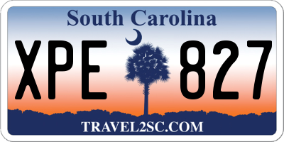 SC license plate XPE827