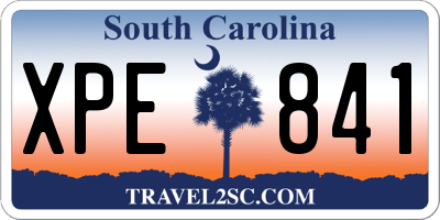 SC license plate XPE841