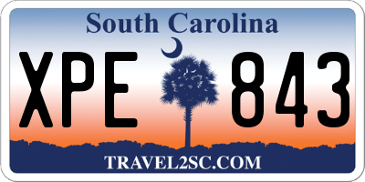 SC license plate XPE843