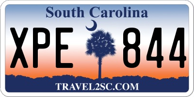 SC license plate XPE844