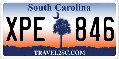 SC license plate XPE846