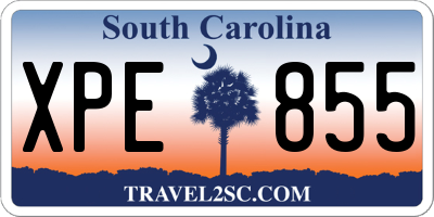 SC license plate XPE855