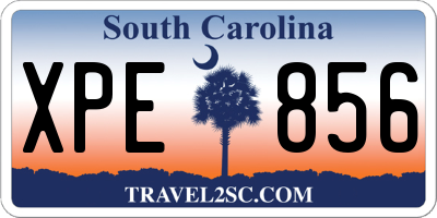 SC license plate XPE856