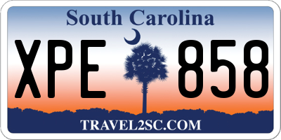 SC license plate XPE858