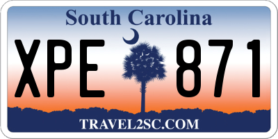 SC license plate XPE871