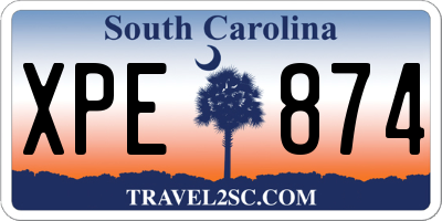 SC license plate XPE874