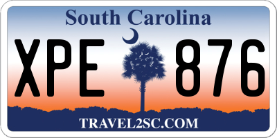 SC license plate XPE876