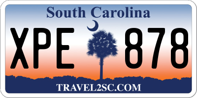 SC license plate XPE878