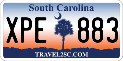 SC license plate XPE883