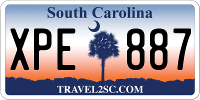 SC license plate XPE887