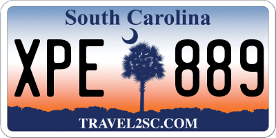 SC license plate XPE889