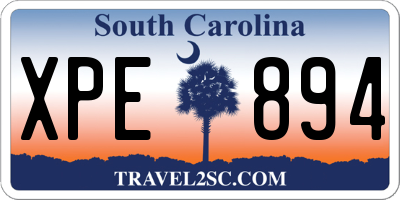 SC license plate XPE894