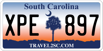 SC license plate XPE897
