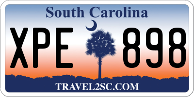 SC license plate XPE898
