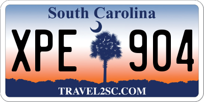 SC license plate XPE904