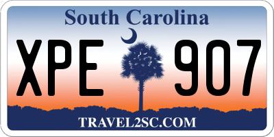 SC license plate XPE907